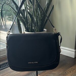 Michael Kors Black Pebbled Leather Shoulder Bag